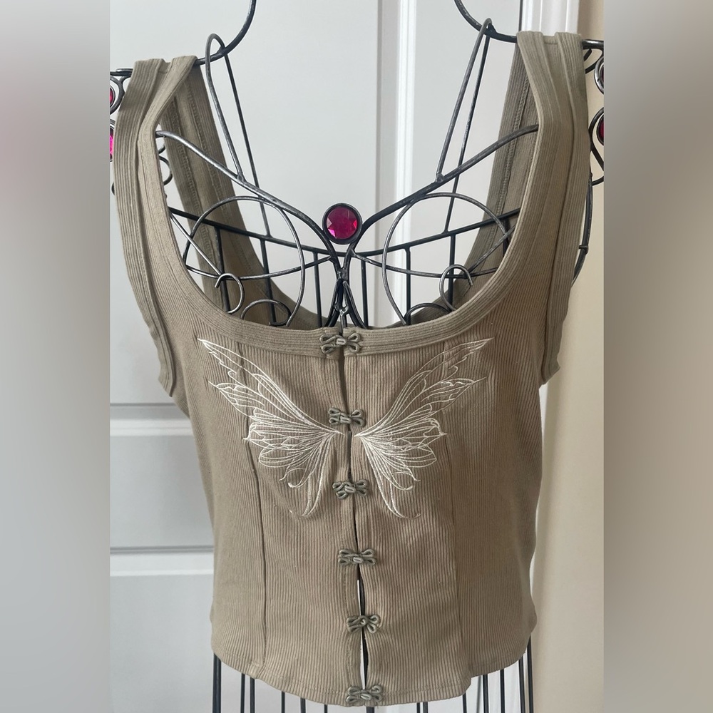 Forever 21 Angel Wings Graphic Tank Top size S NWT - Picture 6 of 6